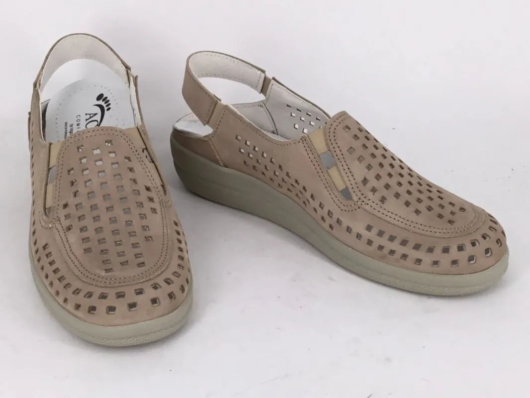 Aco Comfort Arty Taupe Nubuck sold by Bayside Shoe Warehouse