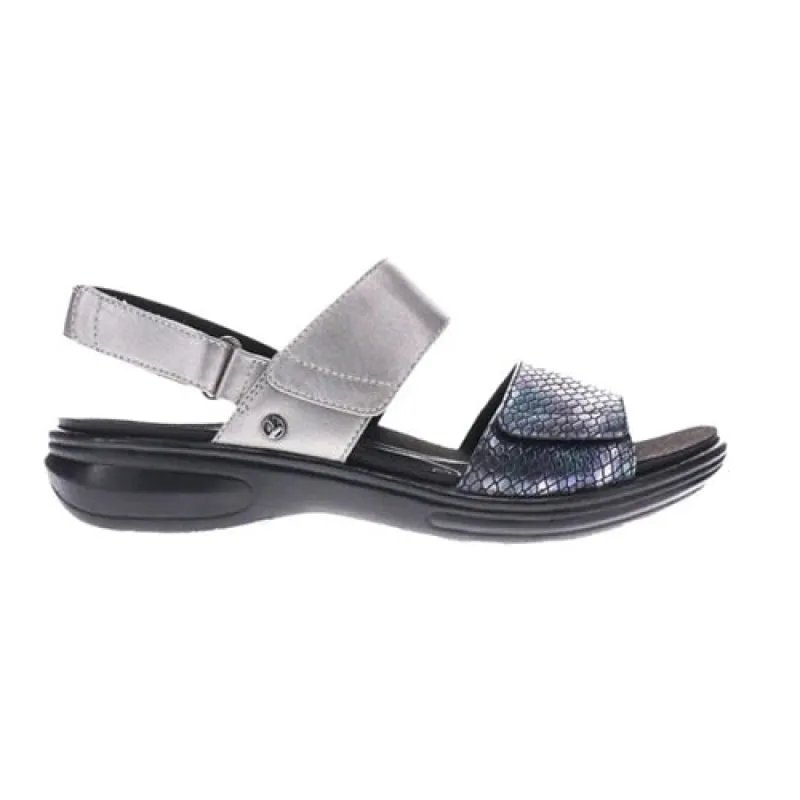 Revere Como Slate Interest Womens Shoes Wide Adjustable Sandal sold by Bayside Shoe Warehouse
