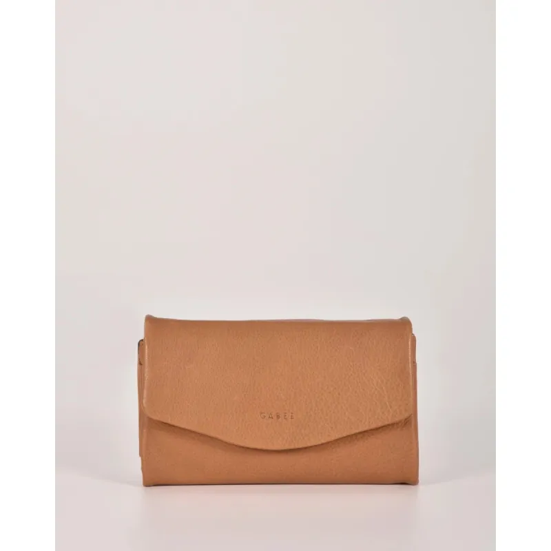 Gabee Chelsea Leather Crossbody Wallet Tan sold by Bayside Shoe Warehouse