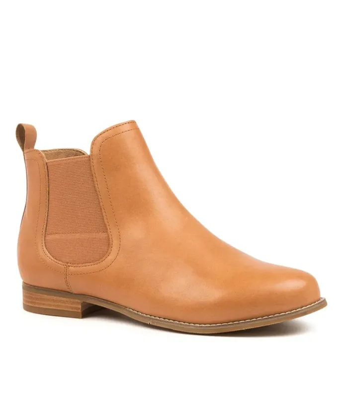 Ziera Talia Xf Tan Leather Side Zip Ankle Boot sold by Bayside Shoe Warehouse