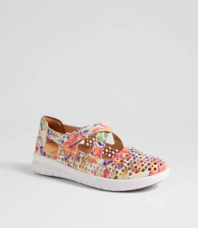 Ziera Sachet Xf-zr Orange Floral Slip On Shoe sold by Bayside Shoe Warehouse