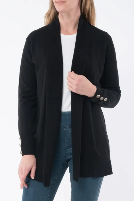 Jump Shawl Collar Cardi Black sold by Bayside Shoe Warehouse