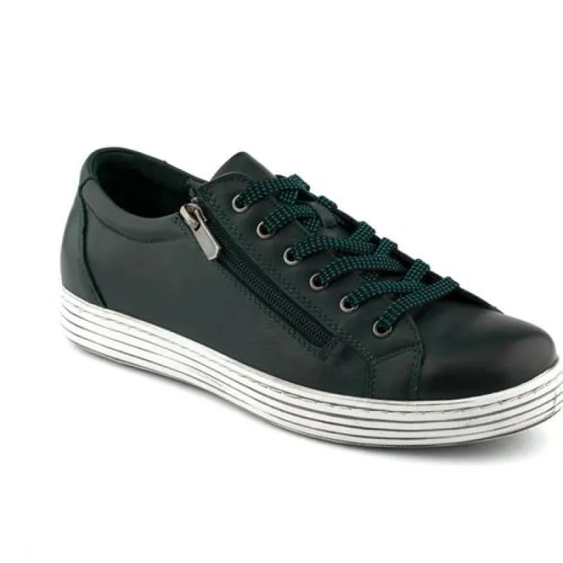 Cabello Unity Black Side Zip & Lace Up Sneakers sold by Bayside Shoe Warehouse