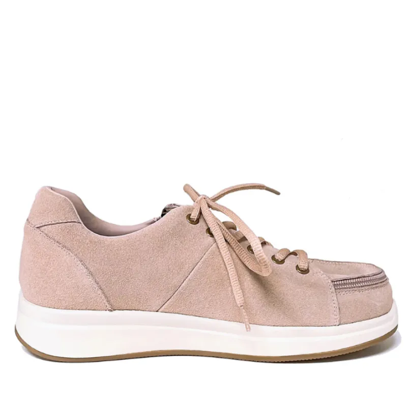 Pure Comfort Zippy Blush Suede sold by Bayside Shoe Warehouse
