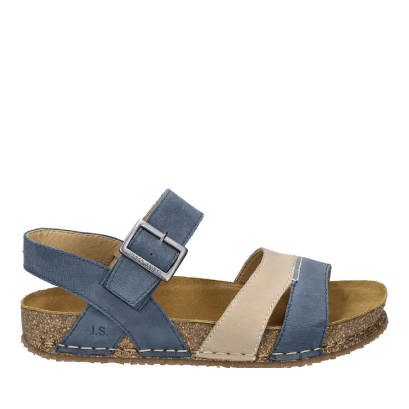 Josef Seibel Hannah 01 64901 Azur Combi Plio Adjustable Sandal sold by Bayside Shoe Warehouse