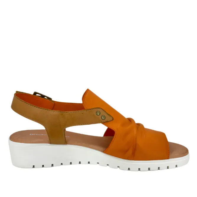 Django and Juliette Madis New Orange Adjustable Sandal sold by Bayside Shoe Warehouse