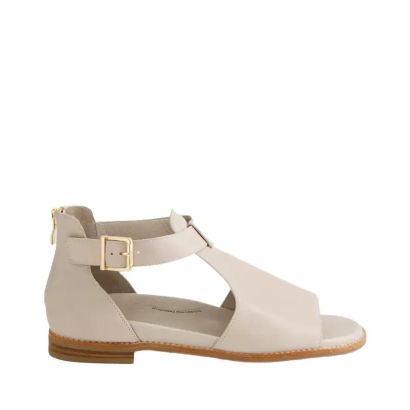 Ziera Jeskie W-ZR Almond Adjustable Flat Sandal sold by Bayside Shoe Warehouse
