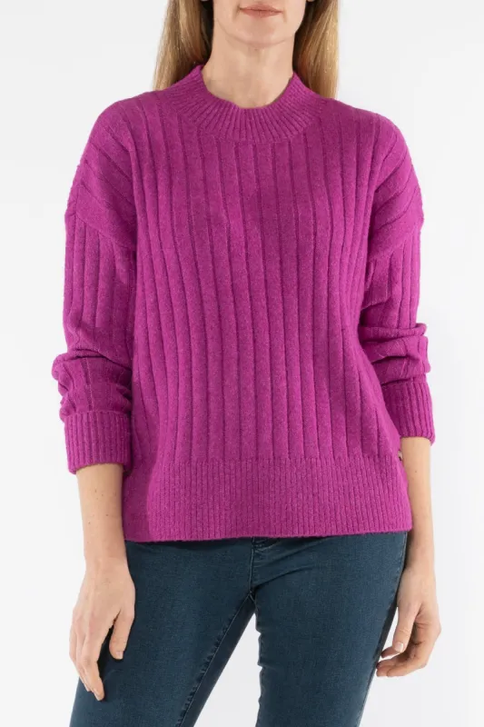 Jump Rib Knit Pullover Rose sold by Bayside Shoe Warehouse