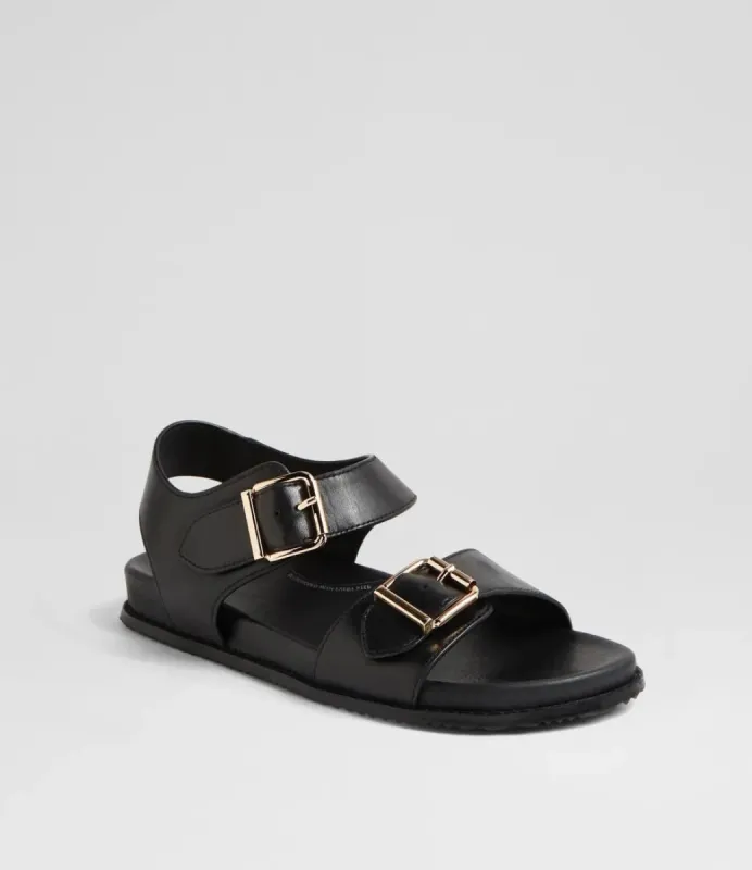 Ziera Hastice W Black Leather Sandals sold by Bayside Shoe Warehouse