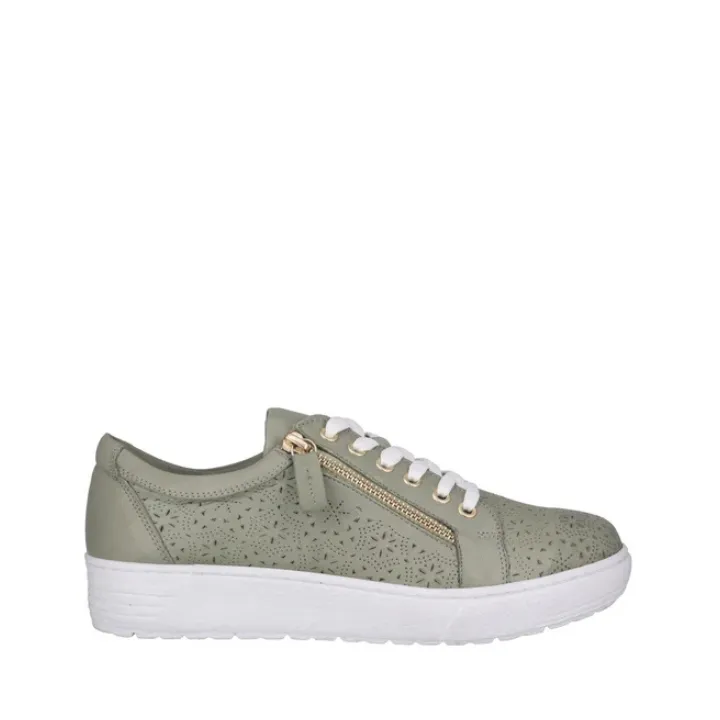 Cabello EG71 Pistachio Side Zip & Lace Up Sneakers sold by Bayside Shoe Warehouse