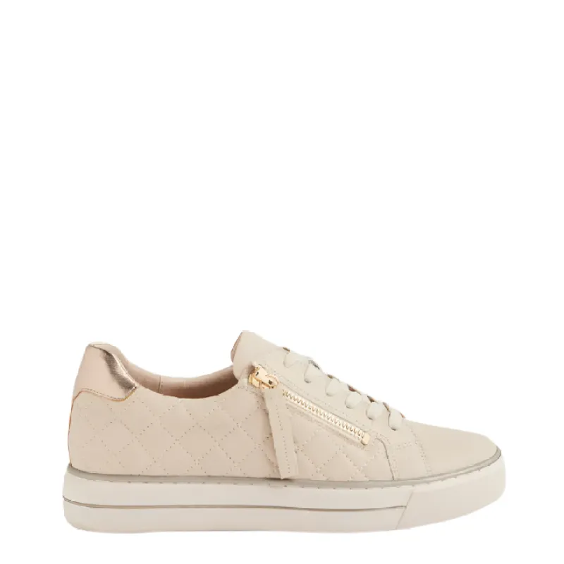 Ziera Kozie Nougat Champagne Side Zip Sneaker sold by Bayside Shoe Warehouse