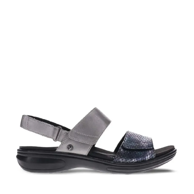 Revere Como Slate Interest Womens Shoes Medium Adjustable Sandal sold by Bayside Shoe Warehouse