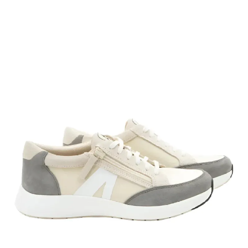 Alegria Eazeer Parchment EZR 6372 Side Zip Sneaker sold by Bayside Shoe Warehouse