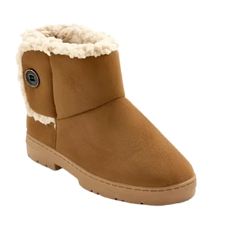 Scholl Orthaheel Fluffy Tan Slipper sold by Bayside Shoe Warehouse