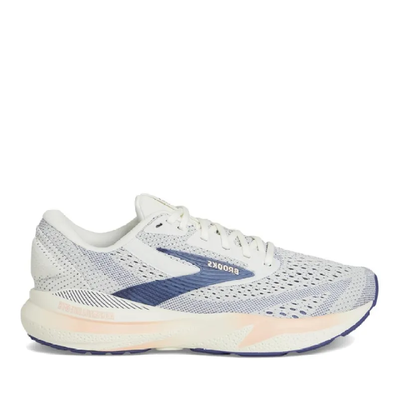 Brooks Adrenaline W GTS 24 1D Grey/Blue Ribbon/Peach sold by Bayside Shoe Warehouse