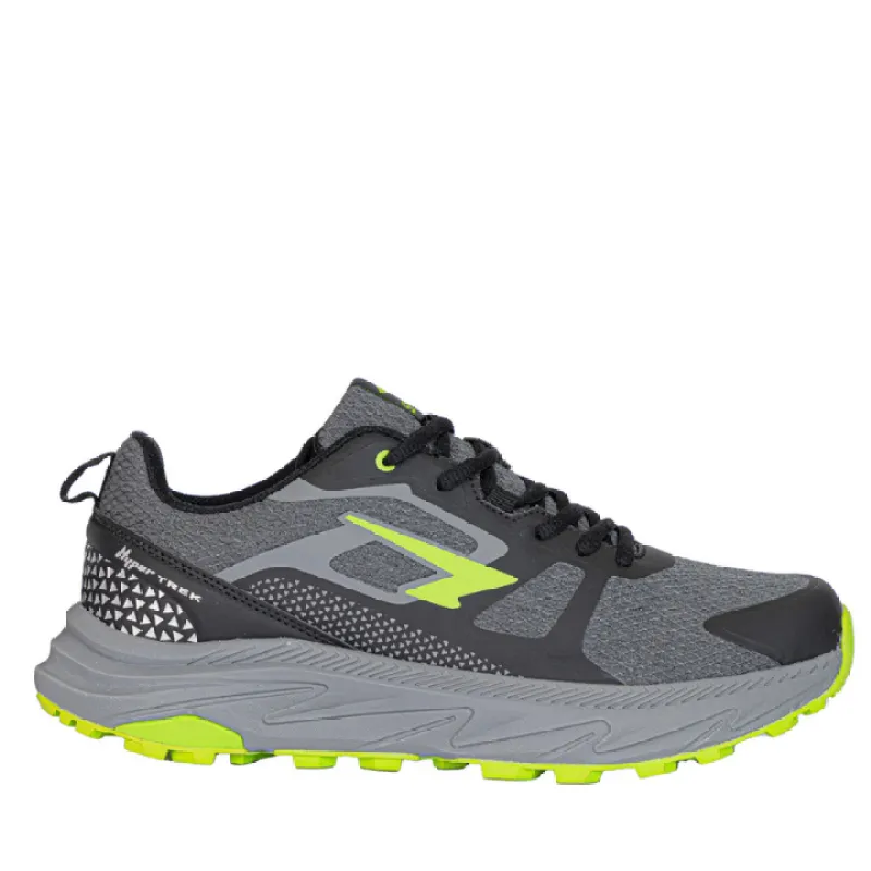 Sfida Peak  Mens Trail Runners Grey/Black/Green sold by Bayside Shoe Warehouse