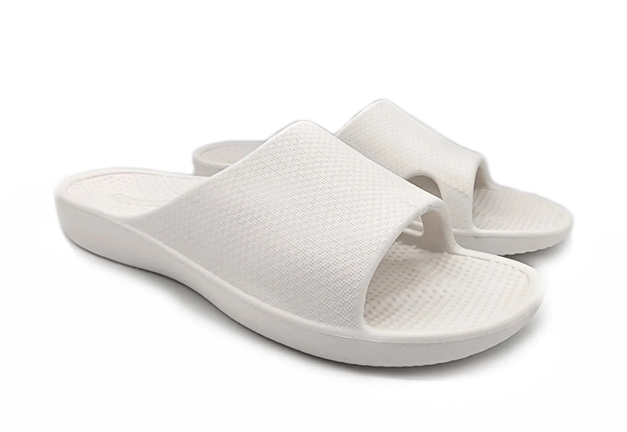 Axign Rebound Orthotic Slides White sold by Bayside Shoe Warehouse