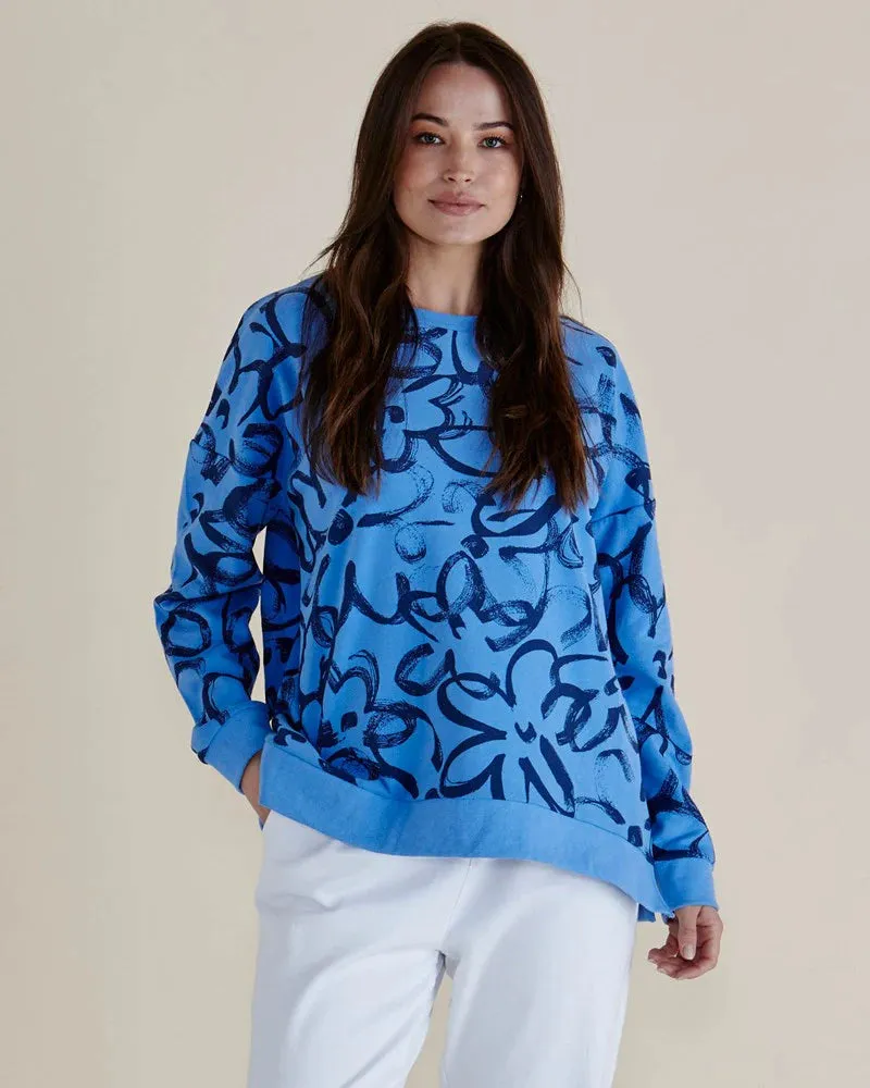 Betty Basics Palma Sweat Blue Floral sold by Bayside Shoe Warehouse