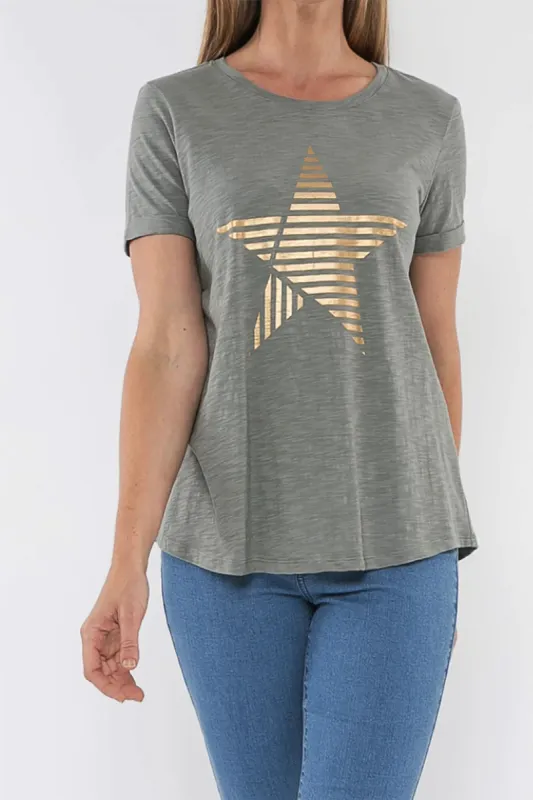 Jump Star Stripe Tee sold by Bayside Shoe Warehouse