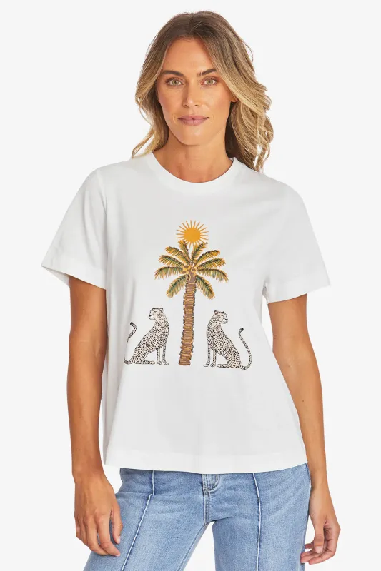 Pingpong Cheetah Tee Ivory sold by Bayside Shoe Warehouse