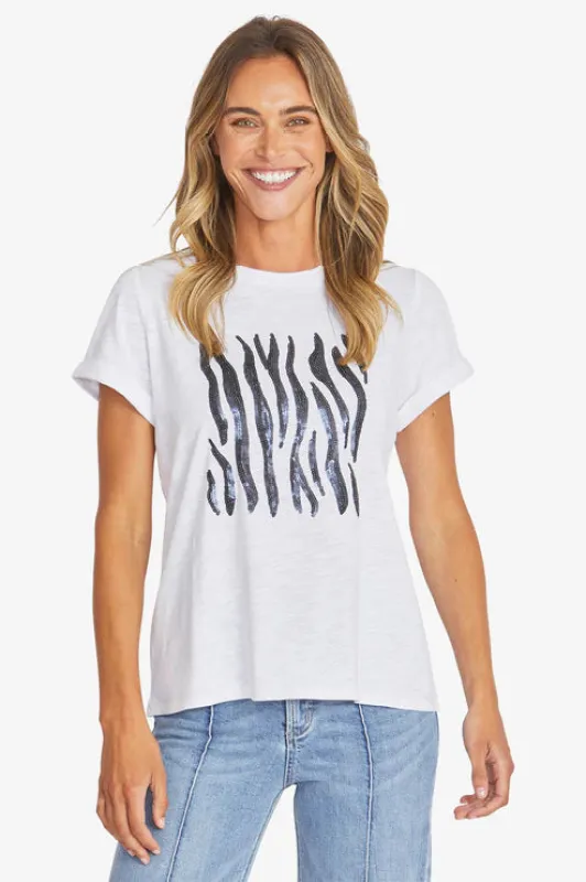 Pingpong Nyla Tee White sold by Bayside Shoe Warehouse