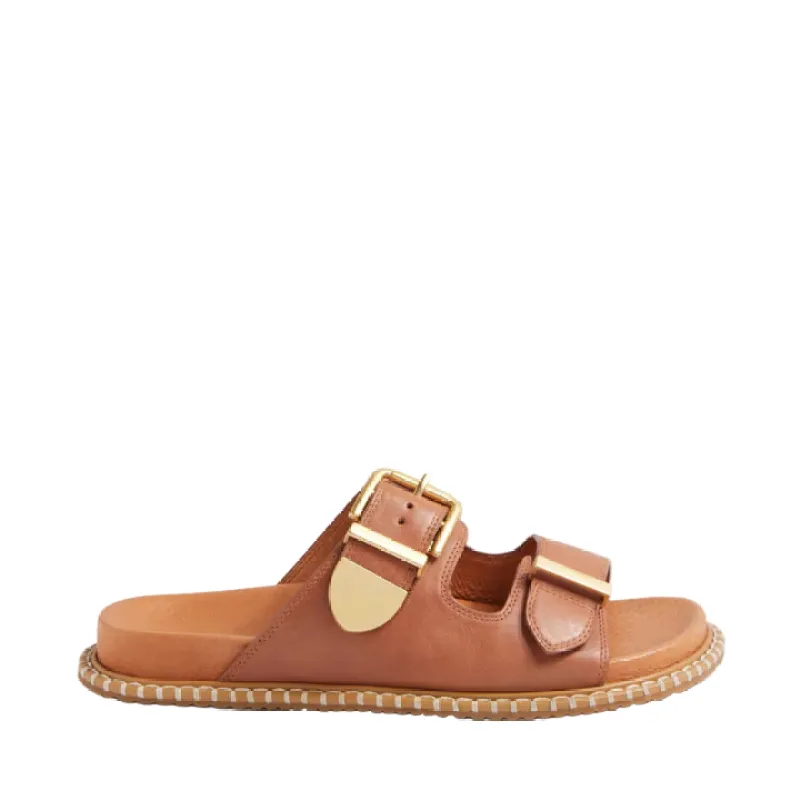 Ziera Iyami Tan Adjustable Slide sold by Bayside Shoe Warehouse