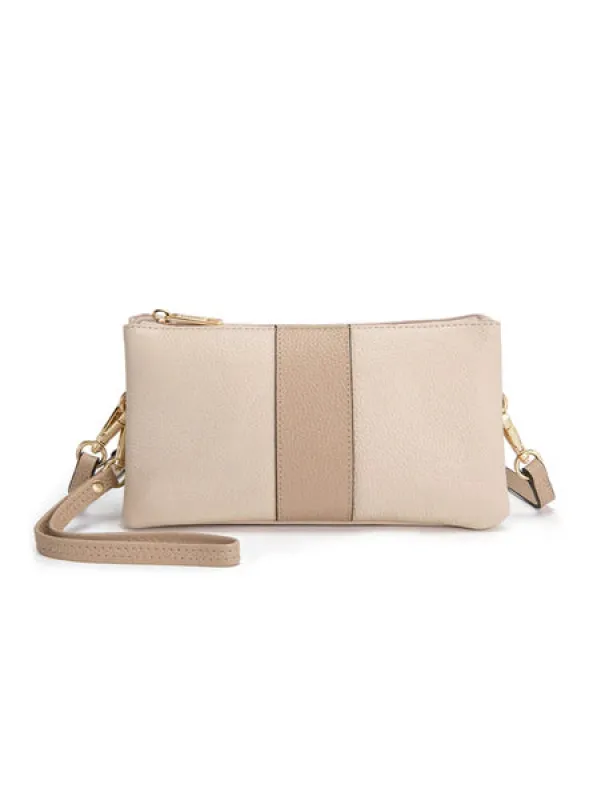 Serenade Candice Leather Wallet with Shoulder Strap Ivory sold by Bayside Shoe Warehouse