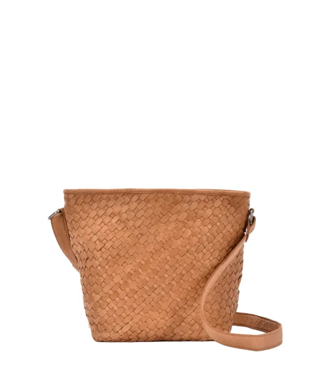 Gabee Canterbury Woven Leather Bag Cognac sold by Bayside Shoe Warehouse