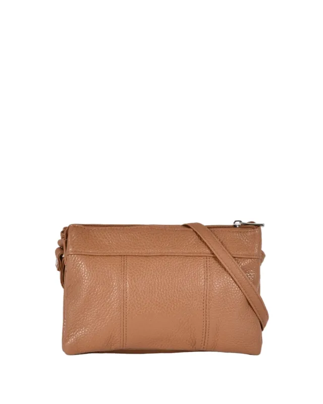 Gabee Christina Leather Crossbody Tan sold by Bayside Shoe Warehouse