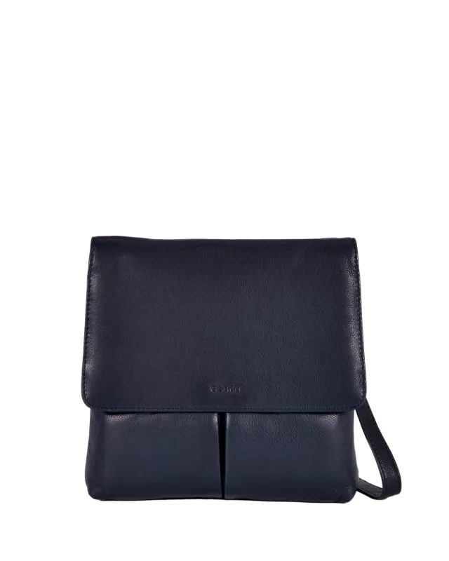 Gabee Ava Leather Crossbody Bag Navy sold by Bayside Shoe Warehouse