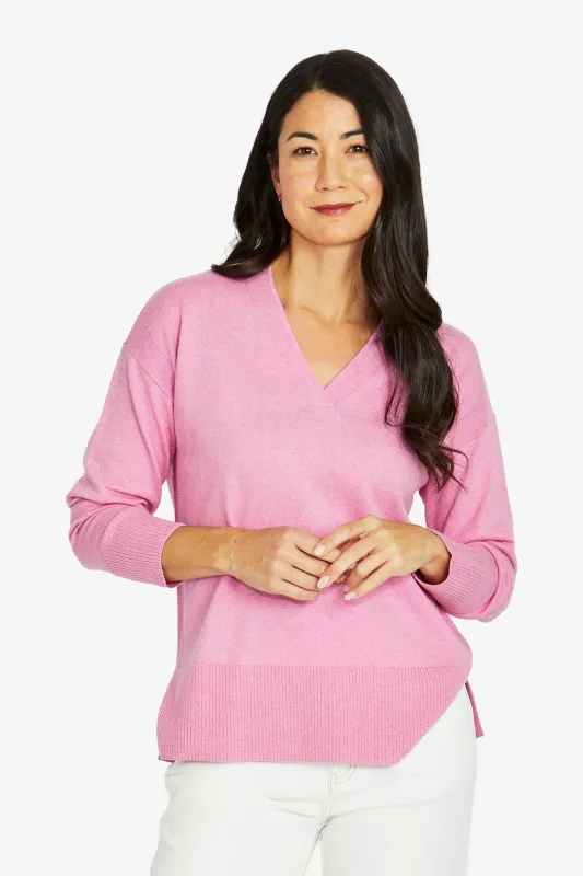 Jump V Neck Pullover Rose Mar made by Jump