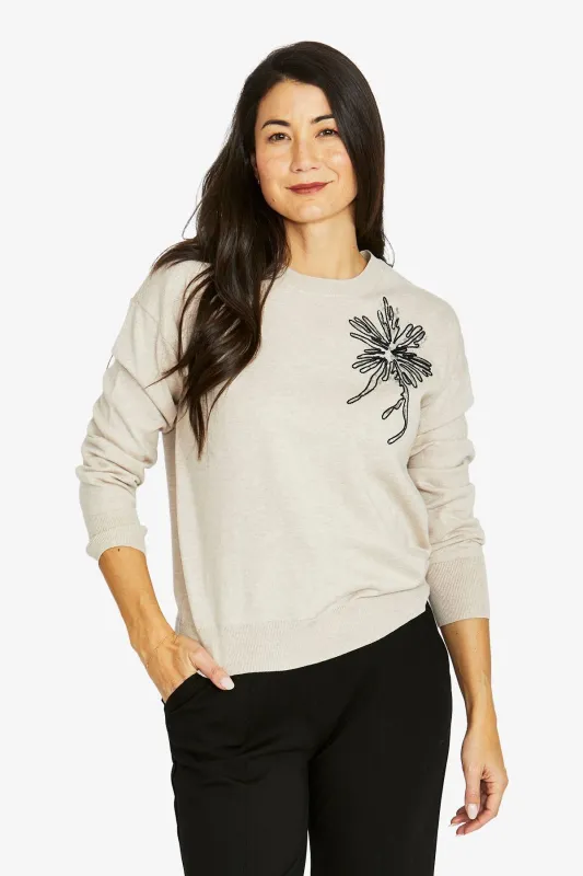 Jump Sequin Flora Pullover made by Jump