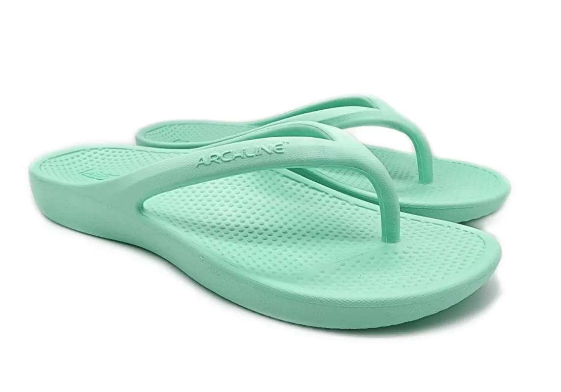 Archline Rebound Orthotic Thongs Mint Green sold by Bayside Shoe Warehouse