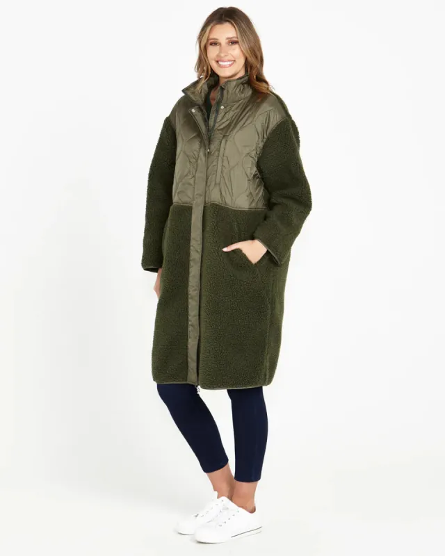 Betty Basics Enid Long Polar Fleece Jacket sold by Bayside Shoe Warehouse