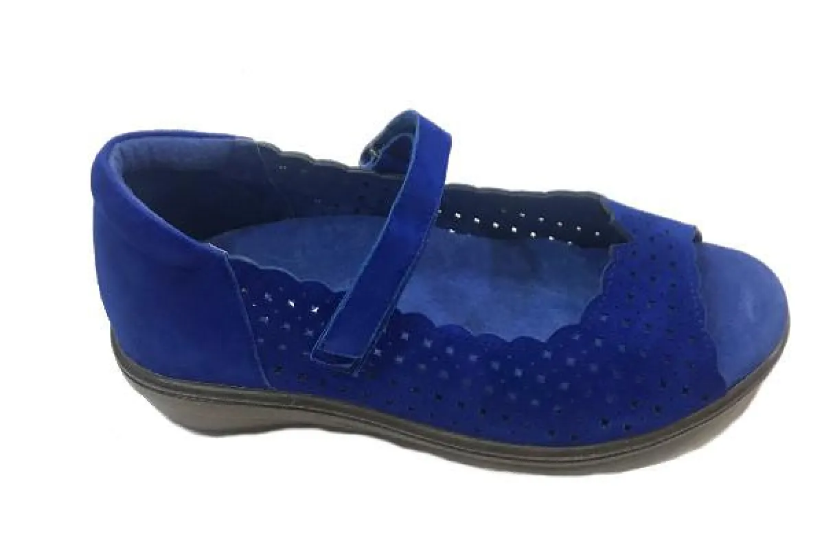 Via Nova Daria Cobalt Blue Svede sold by Bayside Shoe Warehouse