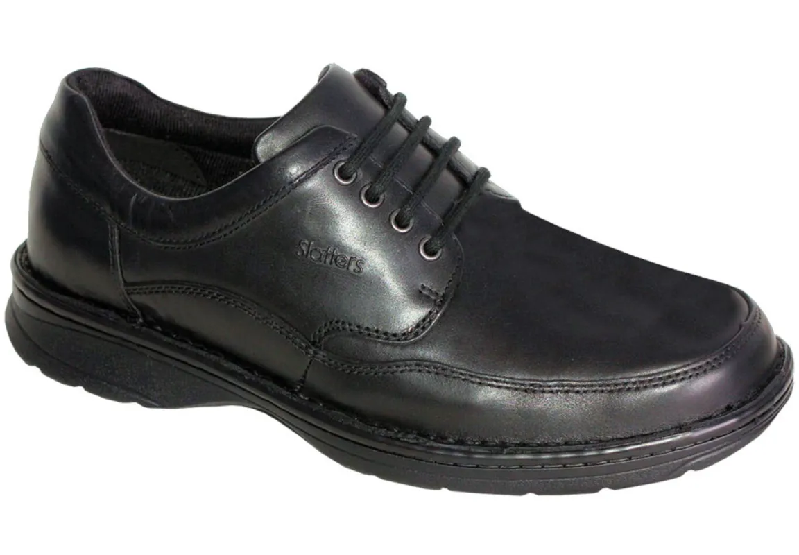 Slatters Award Ii Mens Shoes Black Leather Wide Walking Shoes sold by Bayside Shoe Warehouse