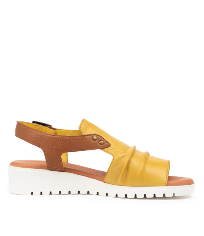 Django And Juliette Madis Light Yellow Dark Tan Leather sold by Bayside Shoe Warehouse