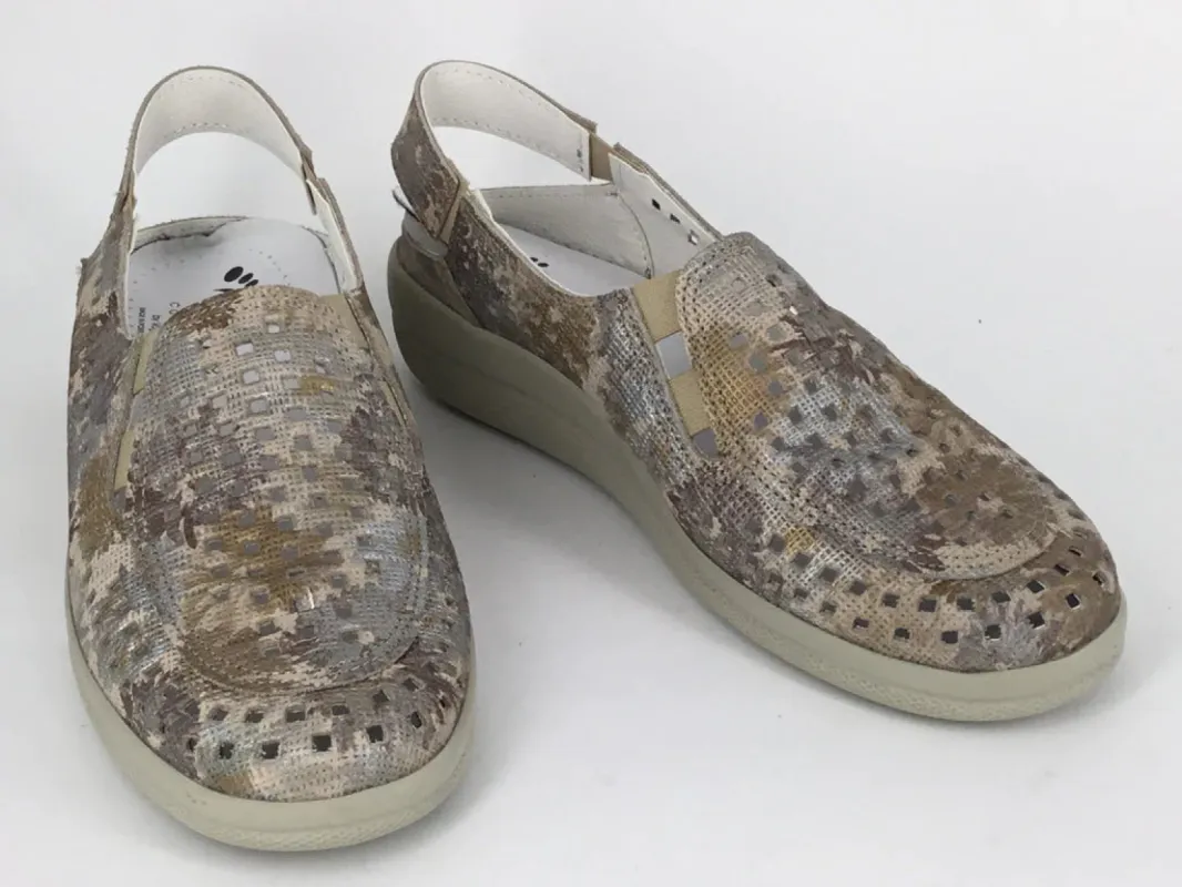 Aco Comfort Arty Cream Floral 1403 sold by Bayside Shoe Warehouse