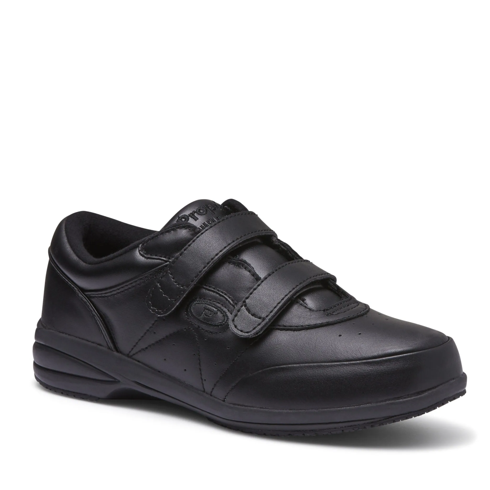 Propet Easy Walker Black Adjustable Velcro Sneakers sold by Bayside Shoe Warehouse