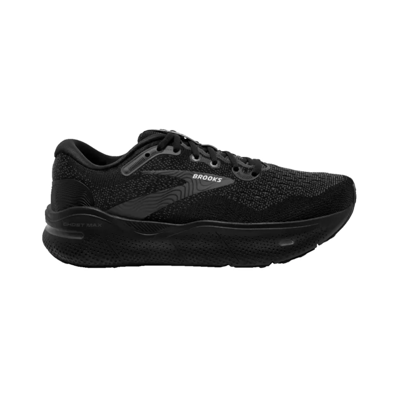 Brooks Ghost Max W 1b Black Ebony Width made by Brooks