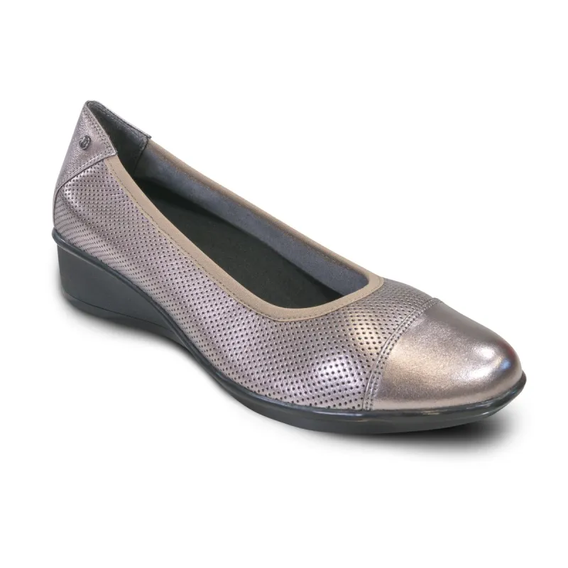 Revere Verona Ballet Wedge Gunmetal sold by Bayside Shoe Warehouse