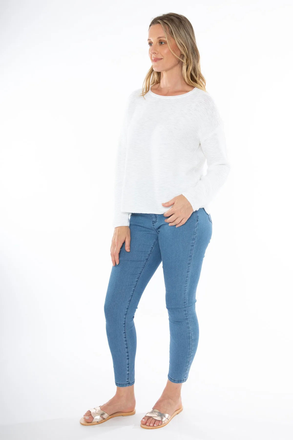 Jump Slub Rib Pullover White sold by Bayside Shoe Warehouse product image thumbnail 3