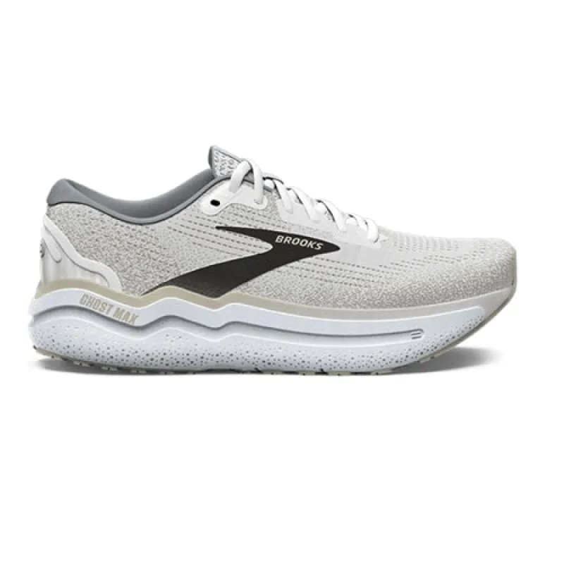 Brooks M Ghost Max 2 D White/pelican/oyster Width sold by Bayside Shoe Warehouse