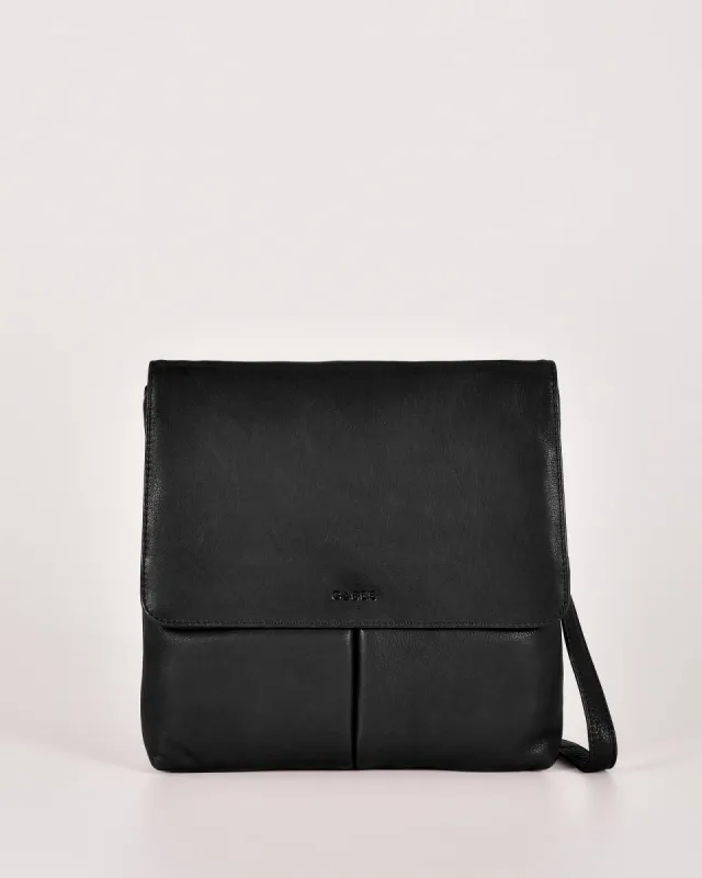 Gabee Ava Leather Crossbody Black sold by Bayside Shoe Warehouse