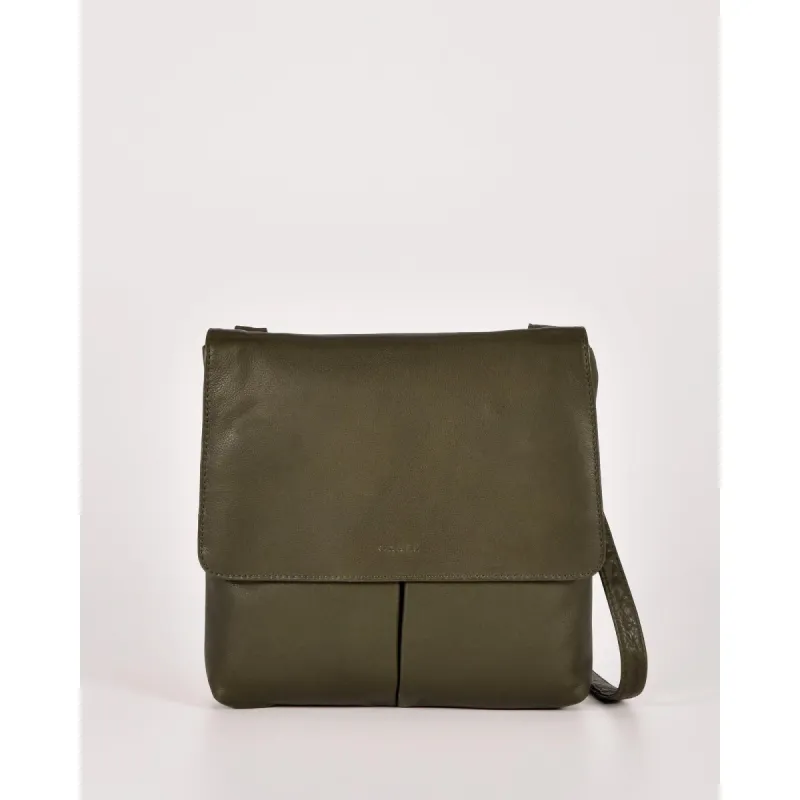 Gabee Ava Leather Crossbody Olive sold by Bayside Shoe Warehouse