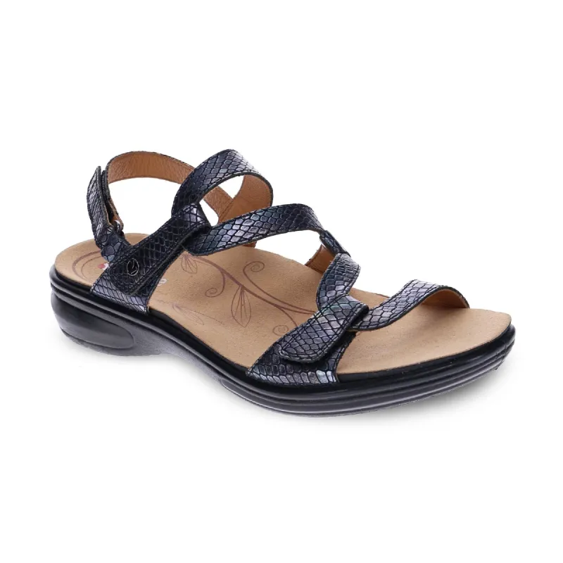 Revere Miami Slate Interest Medium Adjustable Sandal sold by Bayside Shoe Warehouse