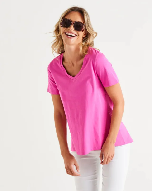 Betty Basics Luella Tee Azalea sold by Bayside Shoe Warehouse