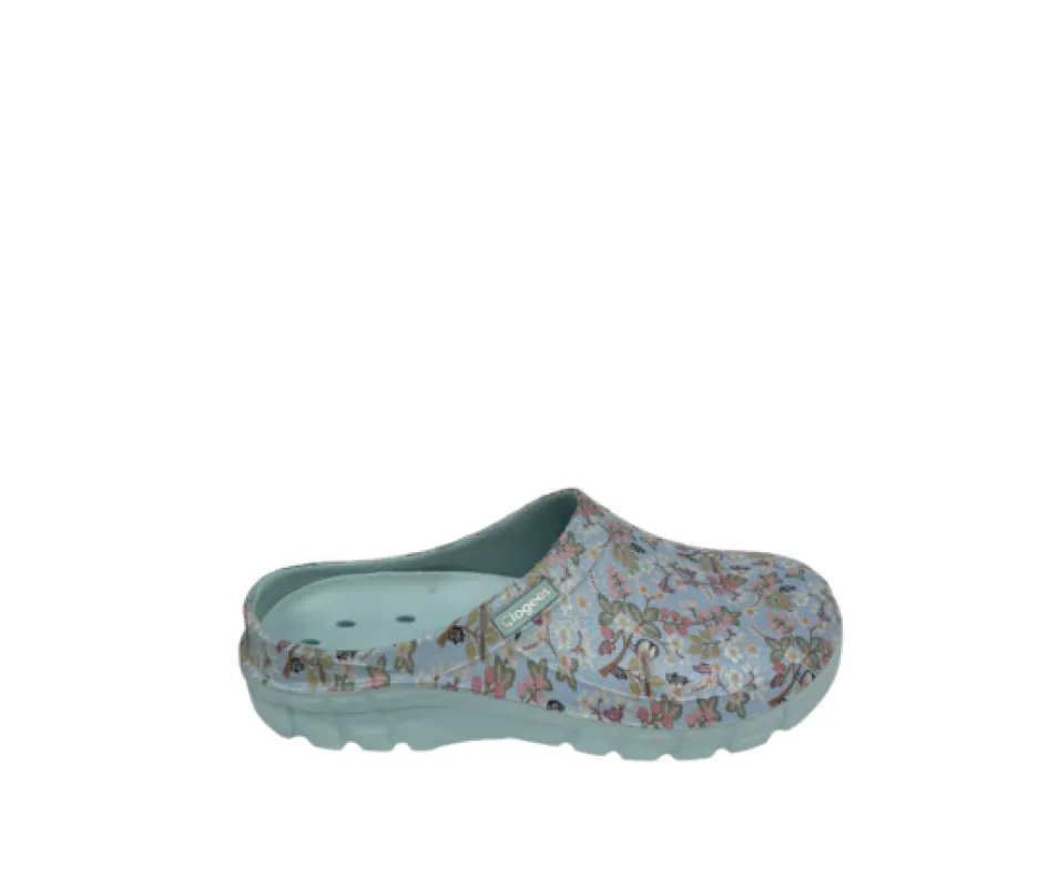 Clogees Womens Shoes Garden Clog Sky Blue Floral sold by Bayside Shoe Warehouse