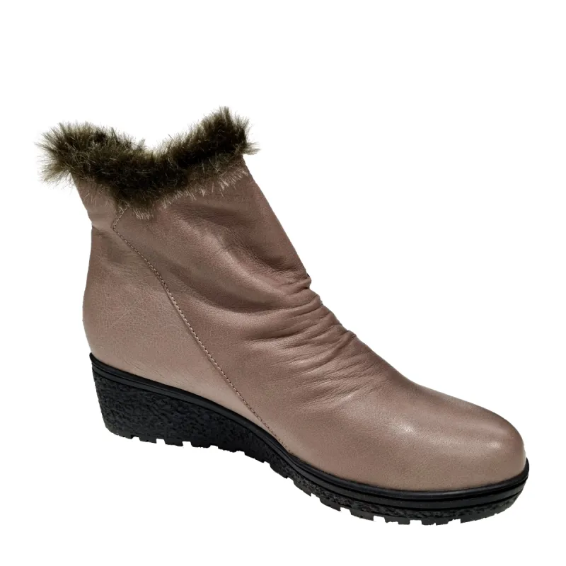 Jemma Anastasia Mushroom W2020 Ladies Leather Ankle Boots sold by Bayside Shoe Warehouse