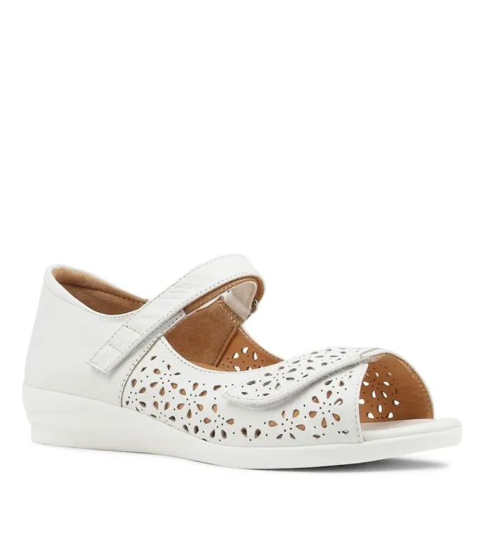 Ziera Womens Sandal Daffodil W White Leather sold by Bayside Shoe Warehouse